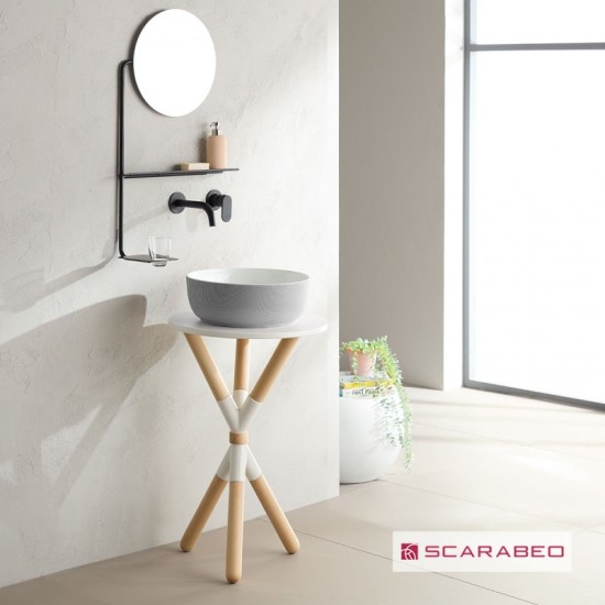 Έπιπλο Scarabeo Cross Φ52 2501F0-9841 Pearl (Λευκό Ματ)  Χωρίς Νιπτήρα 